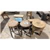 Image 1 : GROUP OF APPROX. 7 RUSTIC WOODEN STOOLS