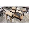 Image 2 : GROUP OF APPROX. 7 RUSTIC WOODEN STOOLS