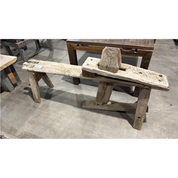 PRIMITIVE WOODEN BENCH