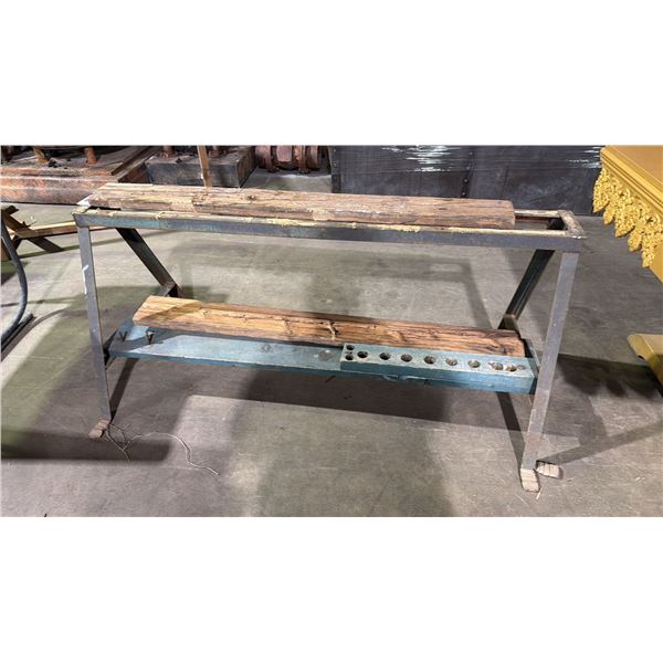 RUSTIC WOOD & METAL SAW HORSE