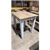Image 2 : RUSTIC WOODEN COUNTER HEIGHT TABLE - APPROX. 3FT X 2 1/2FT X 3FT TALL