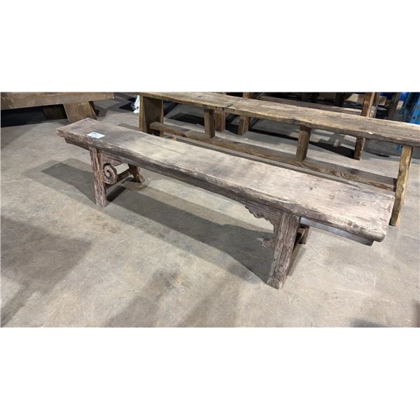 RUSTIC WOODEN 6FT BENCH