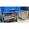 Image 1 : GROUP OF ASSORTED RUSTIC WOODEN BENCHES, TABLES AND (1) CABINET - APPROX. 7 PCS.