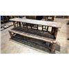 Image 1 : RUSTIC WOOD & BAMBOO 6FT 2 TIER DISPLAY STAND