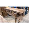 Image 2 : RUSTIC WOOD PLANK & LOG MARKET DISPLAY STAND