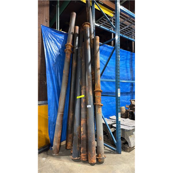 GROUP OF ASSORTED LENGTHS (6") ABS PAINTED PIPES
