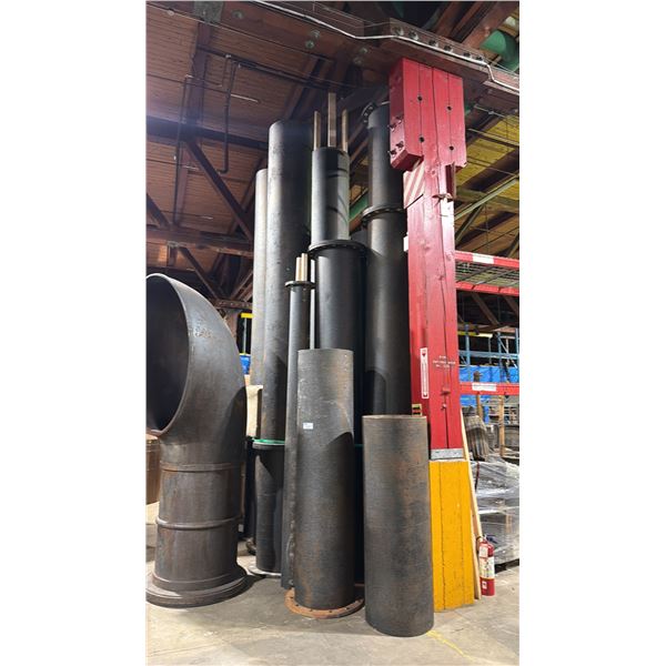 APPROX. 10 PAINTED SONO CONSTRUCTION FORM TUBE SHOW PROP STEAM PIPE
