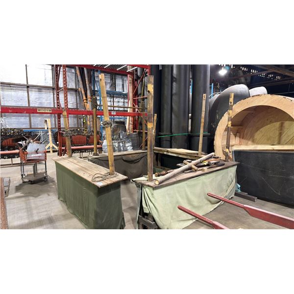 RUSTIC WOODEN MARKET VENDER SCENE SHOW PROP