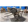 Image 2 : RUSTIC WOODEN PULL CART WITH 2 WICKER BASKETS