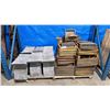 Image 1 : 2 PALLETS OF SHOW PROPS - WOOD PAGODA STOOLS AND ASSORTED WOOD CRATES