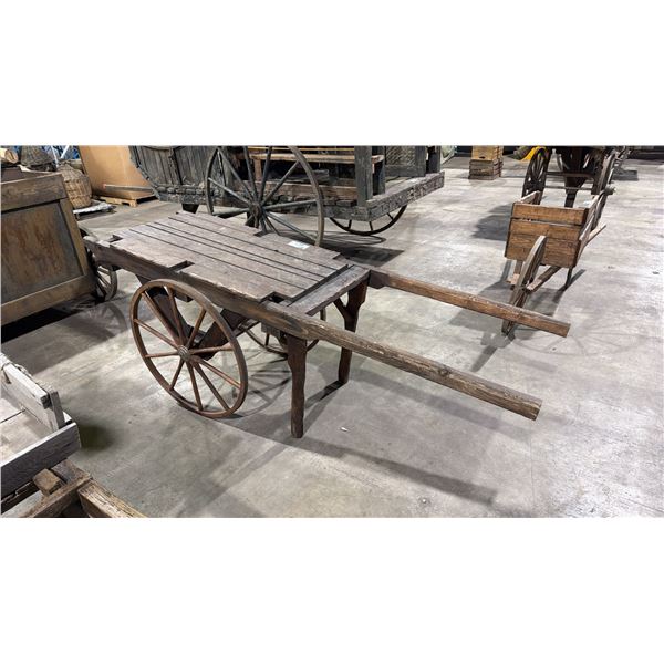 RUSTIC WOODEN VENDERS MARKET CART