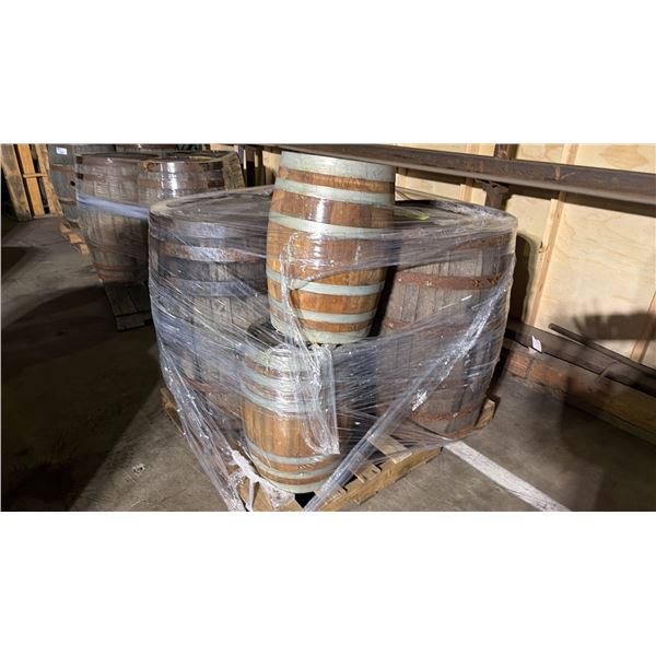 PALLET LOT OF WINE BARRELS