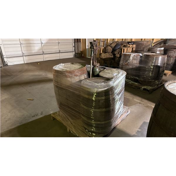 PALLET LOT OF WINE BARRELS