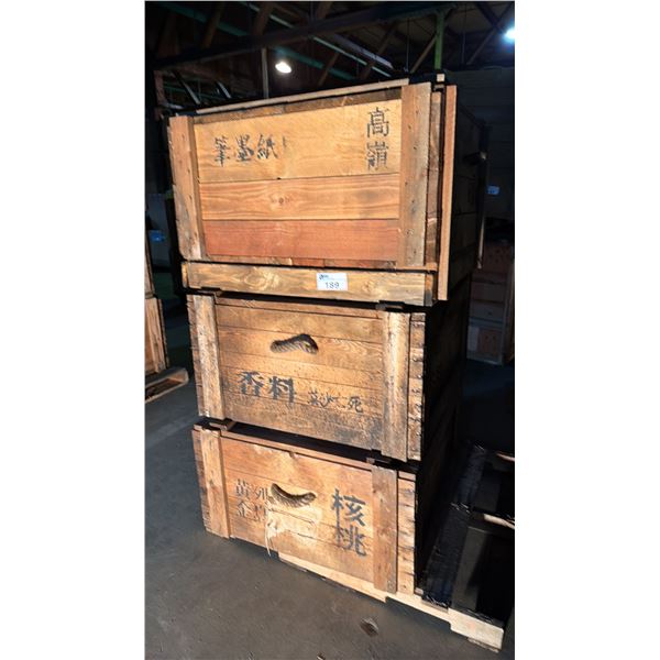PALLET OF DECORATIVE CHINESE CRATES