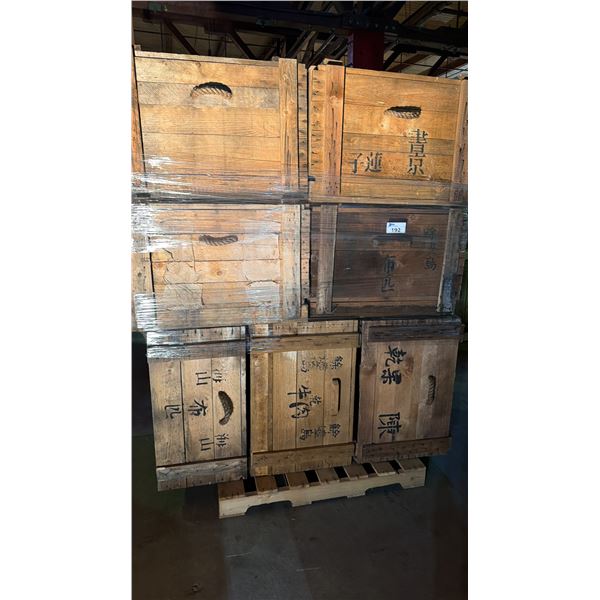 PALLET OF DECORATIVE CHINESE CRATES
