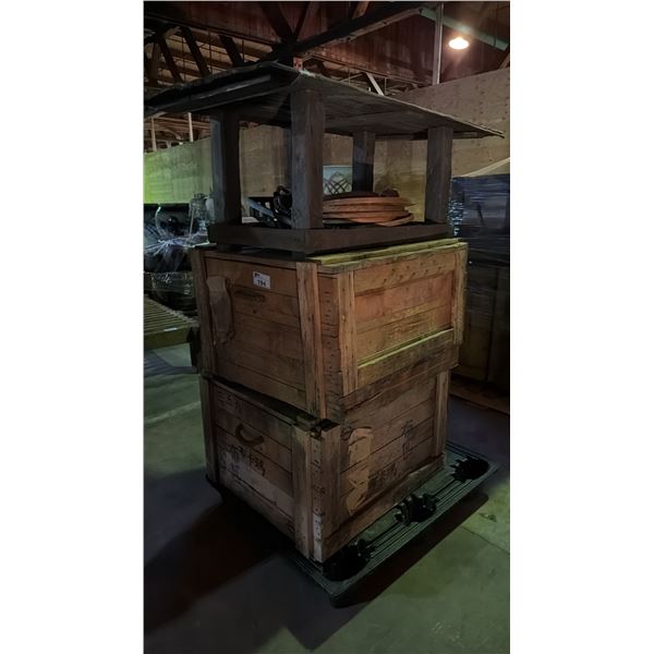 PALLET OF DECORATIVE CHINESE CRATES