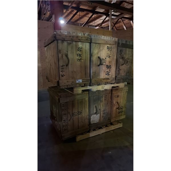 PALLET OF DECORATIVE CHINESE CRATES