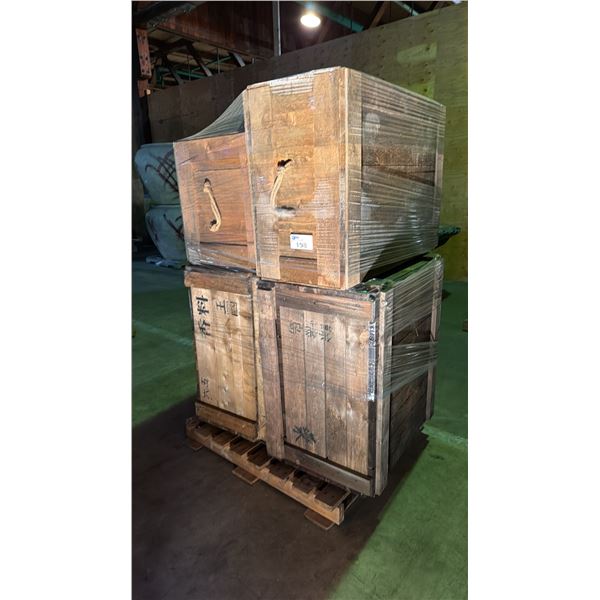 PALLET OF DECORATIVE CHINESE CRATES