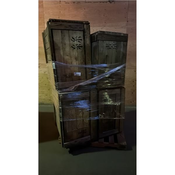 PALLET OF DECORATIVE CHINESE CRATES