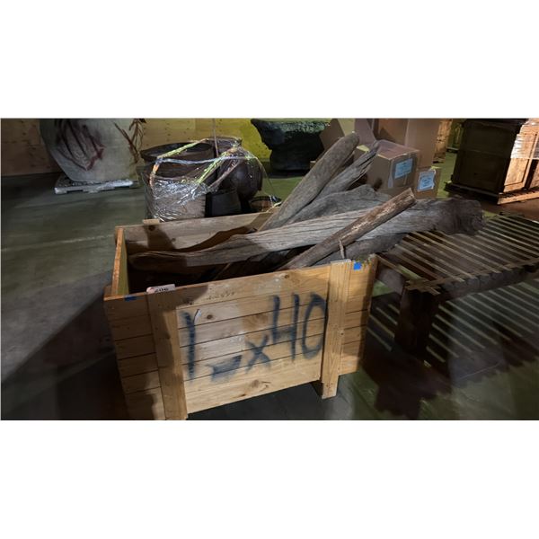 BOX LOT OF DRIFTWOOD