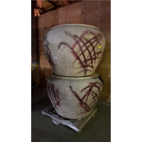 PAIR OF VERY LARGE PLANTERS