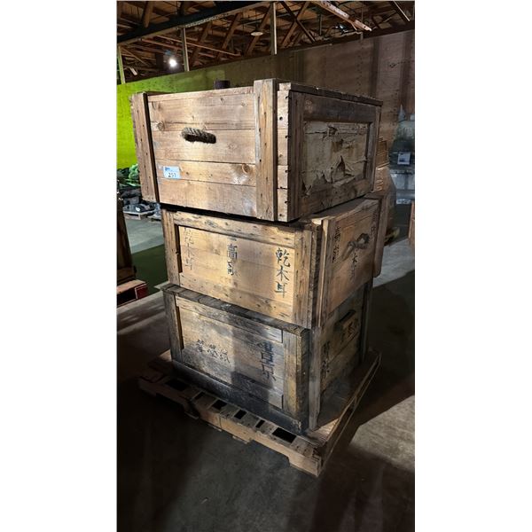 PALLET LOT OF PROP CRATES