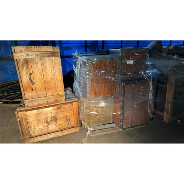 LARGE LOT OF WOODEN PROP CRATES