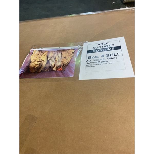 LARGE BOX OF SAFFRON MONKS CLOTHING