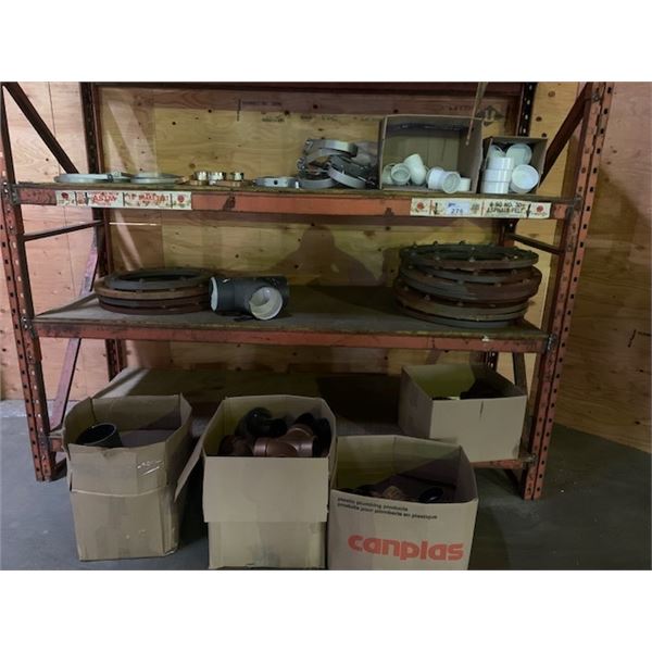 LARGE RACK OF MISC PLASTIC PLUMBING *RACK NOT INCLUDED*