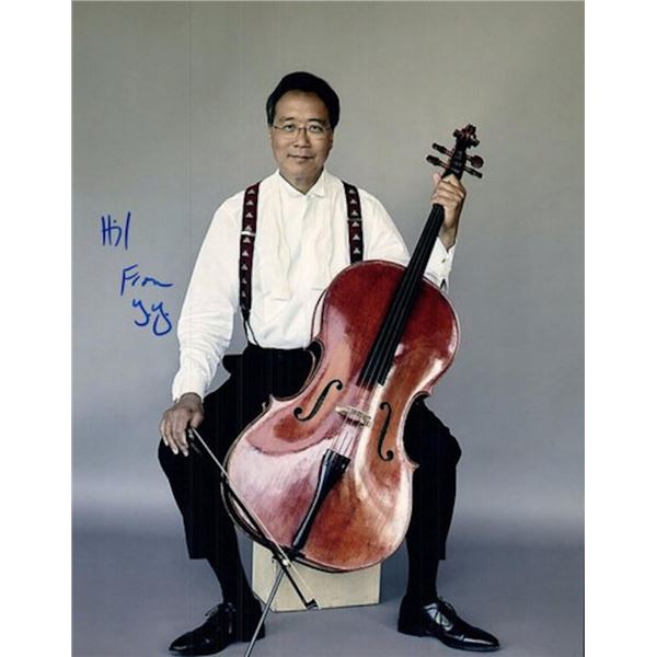 Renowned cellist Yo-Yo Ma facsimile signed photo