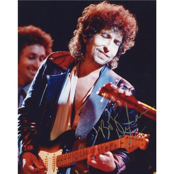Bob Dylan facsimile signed photo