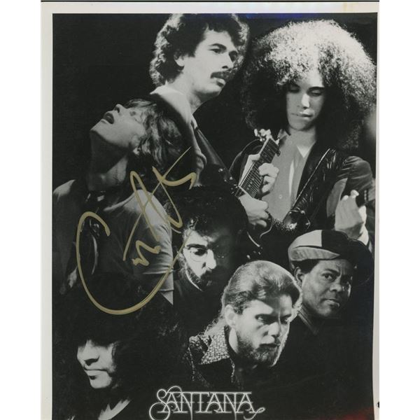 Santana facsimile signed photo