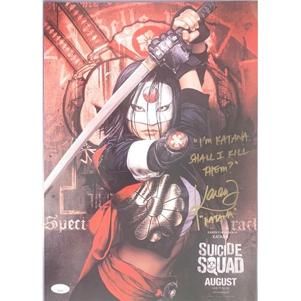 Suicide Squad Katana Karen Fukuhara facsimile signed  movie photo