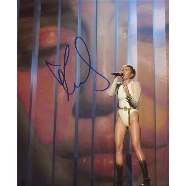 Miley Cyrus facsimile signed photo