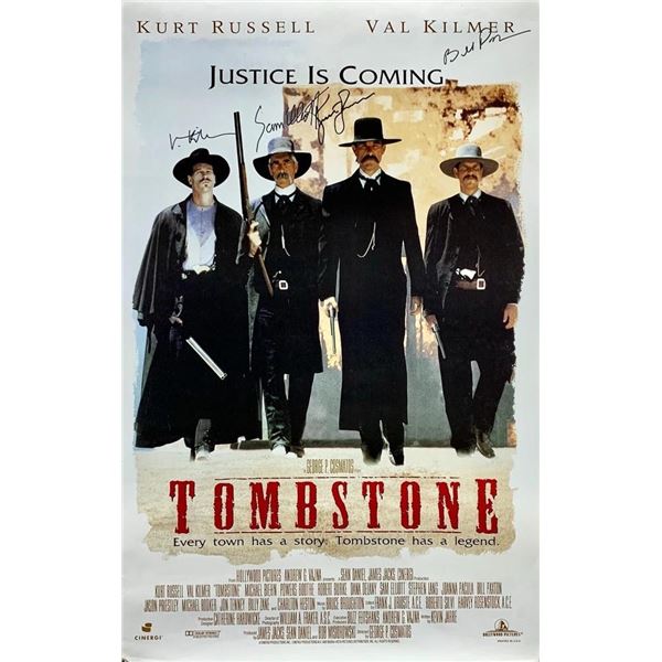 Tombstone cast facsimile signed movie photo