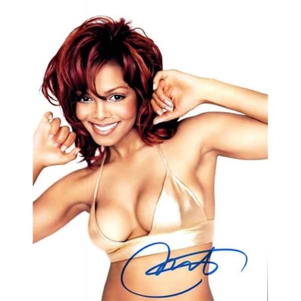 Singer Janet Jackson facsimile signed photo