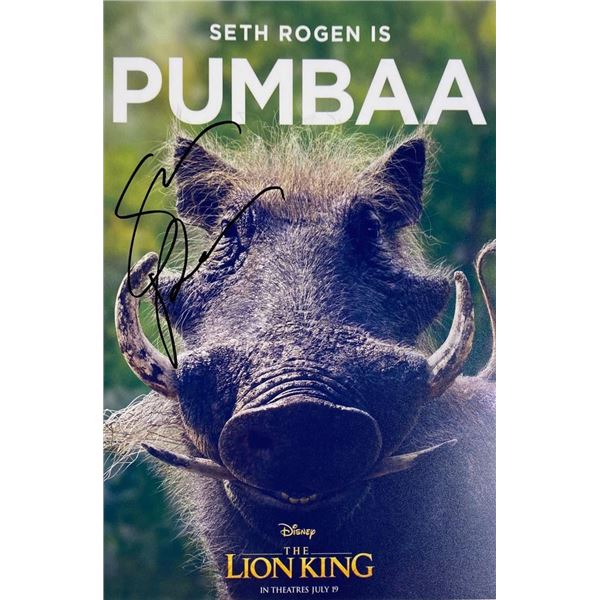 The Lion King Seth Rogen facsimile signed movie photo