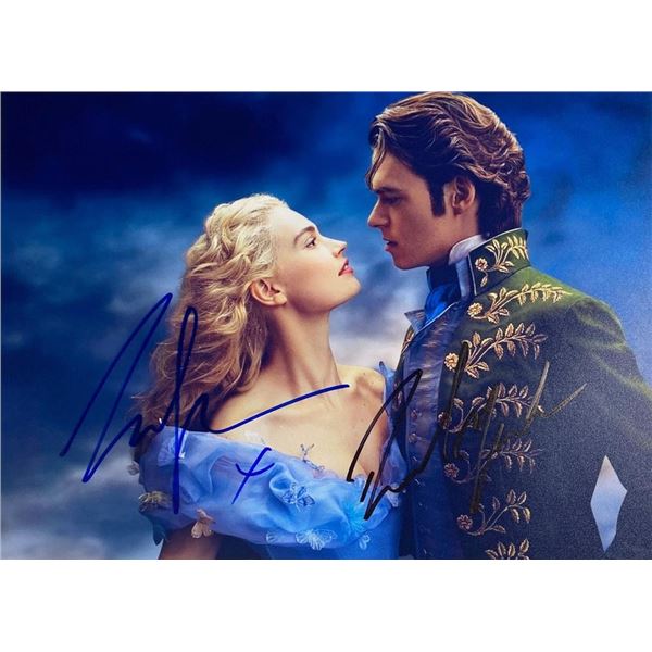 Cinderella Lily James and Richard Madden facsimile signed movie photo