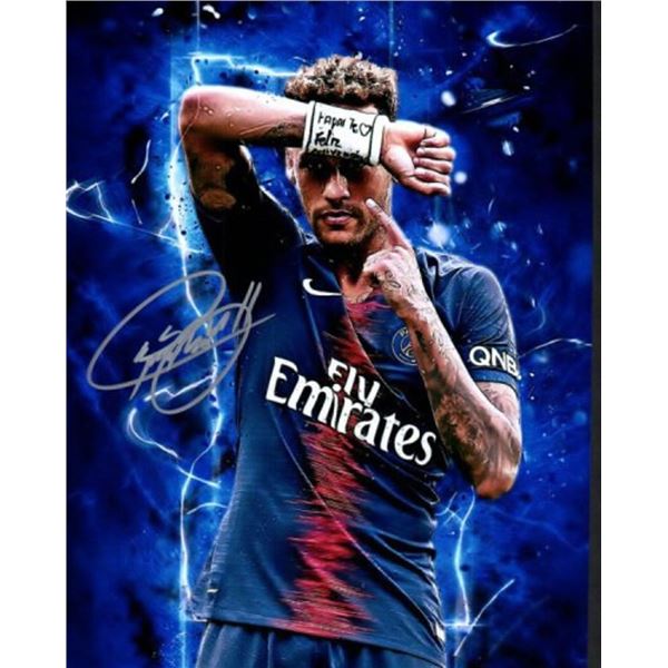 Brazilian soccer legend Neymar facsimile signed photo