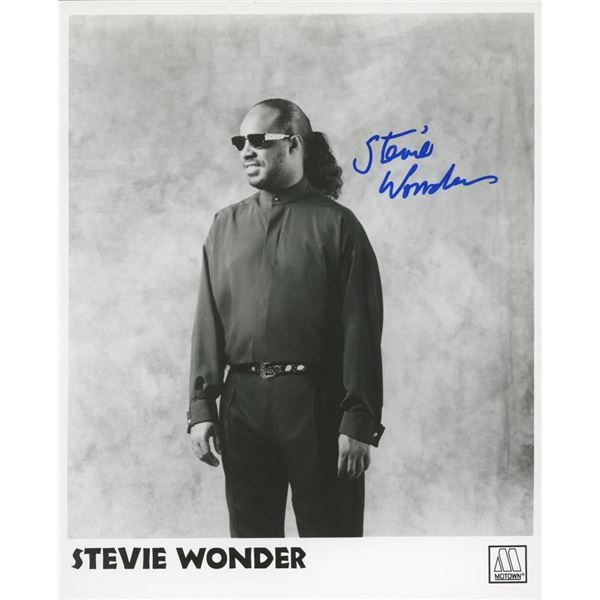 Stevie Wonder facsimile signed photo