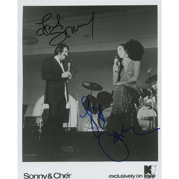 Sonny and Cher facsimile signed photo