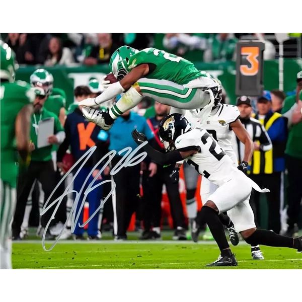 Philadelphia Eagles Saquon Barkley facsimile signed  photo