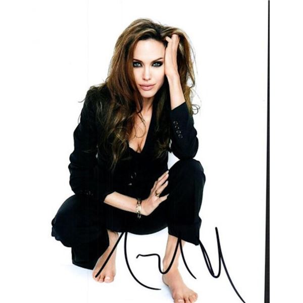 Mr  and Mrs Smith Angelina Jolie facsimile signed photo