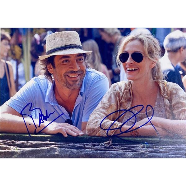 Eat Pray Love Julia Roberts and Javier Bardem facsimile signed  movie photo