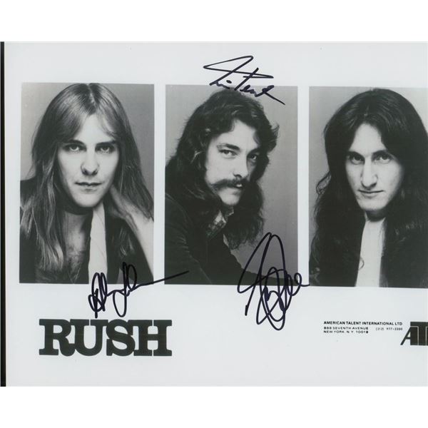 Rush facsimile signed photo