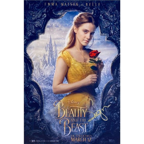Beauty and the Beast Emma Watson facsimile signed movie photo