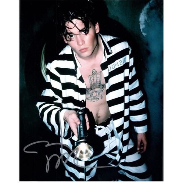 Cry Baby Johnny Depp facsimile signed movie photo