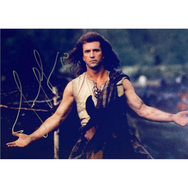Braveheart Mel Gibson facsimile signed  photo