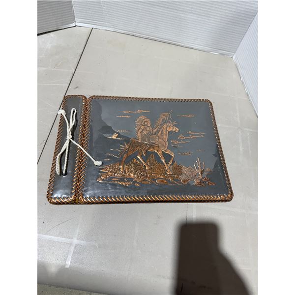 Hammered copper antique photo album