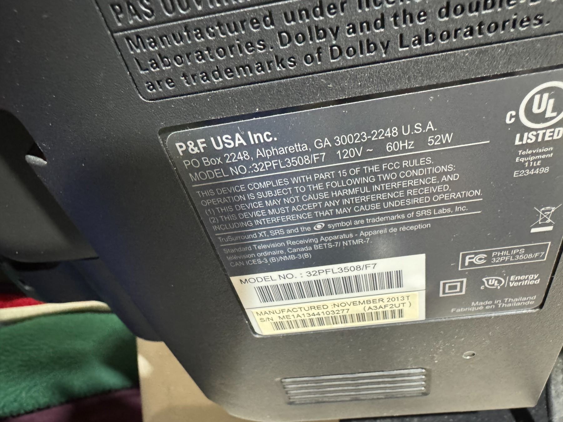 Phillips 32 inch TV